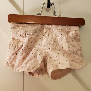 Pink lace shorts